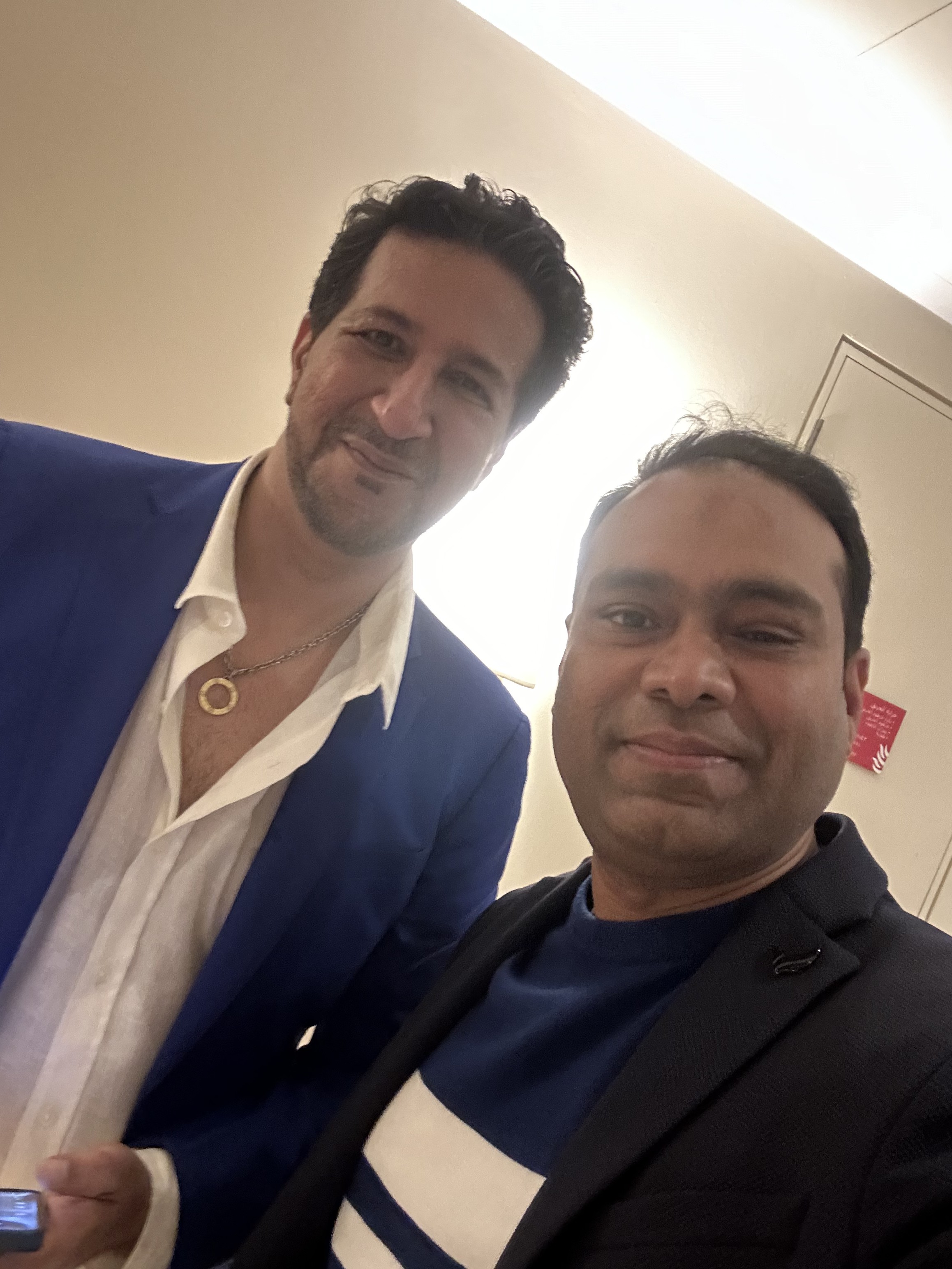 Vikas Gautam with a celebrity guest