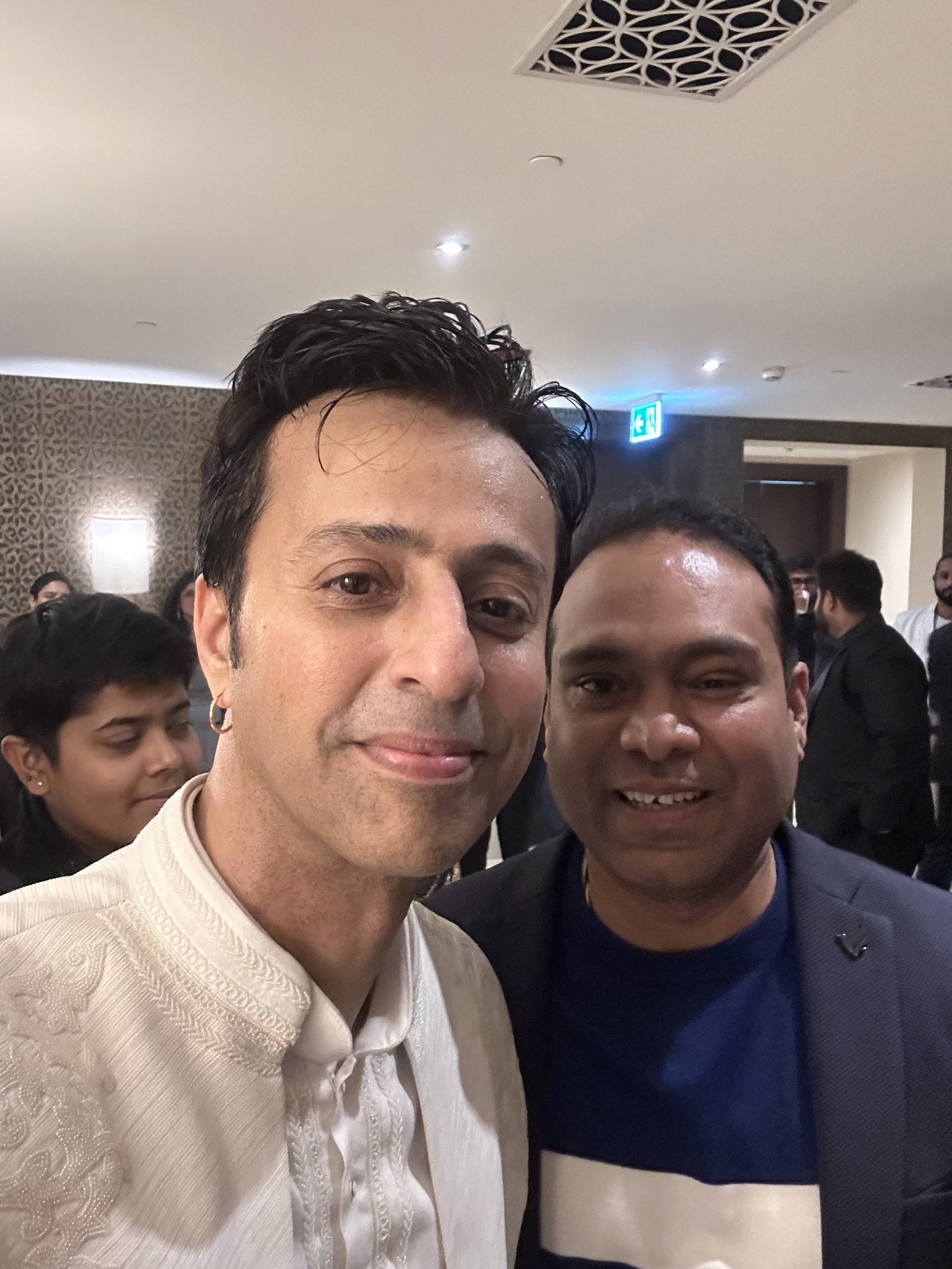 Vikas Gautam with a celebrity guest