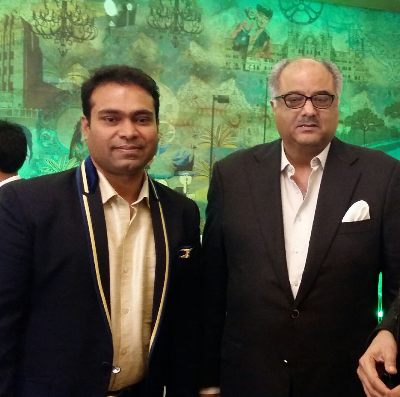 Vikas Gautam with a celebrity guest