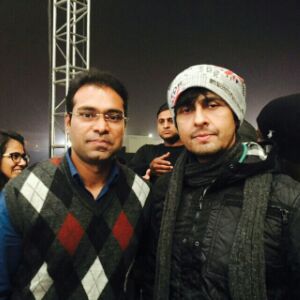 Vikas Gautam with a celebrity guest