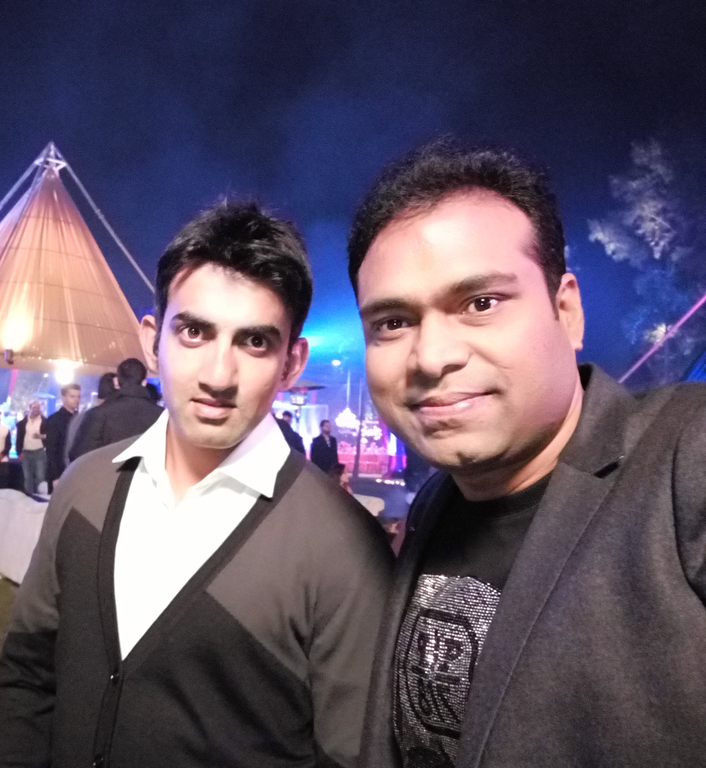 Vikas Gautam with a celebrity guest