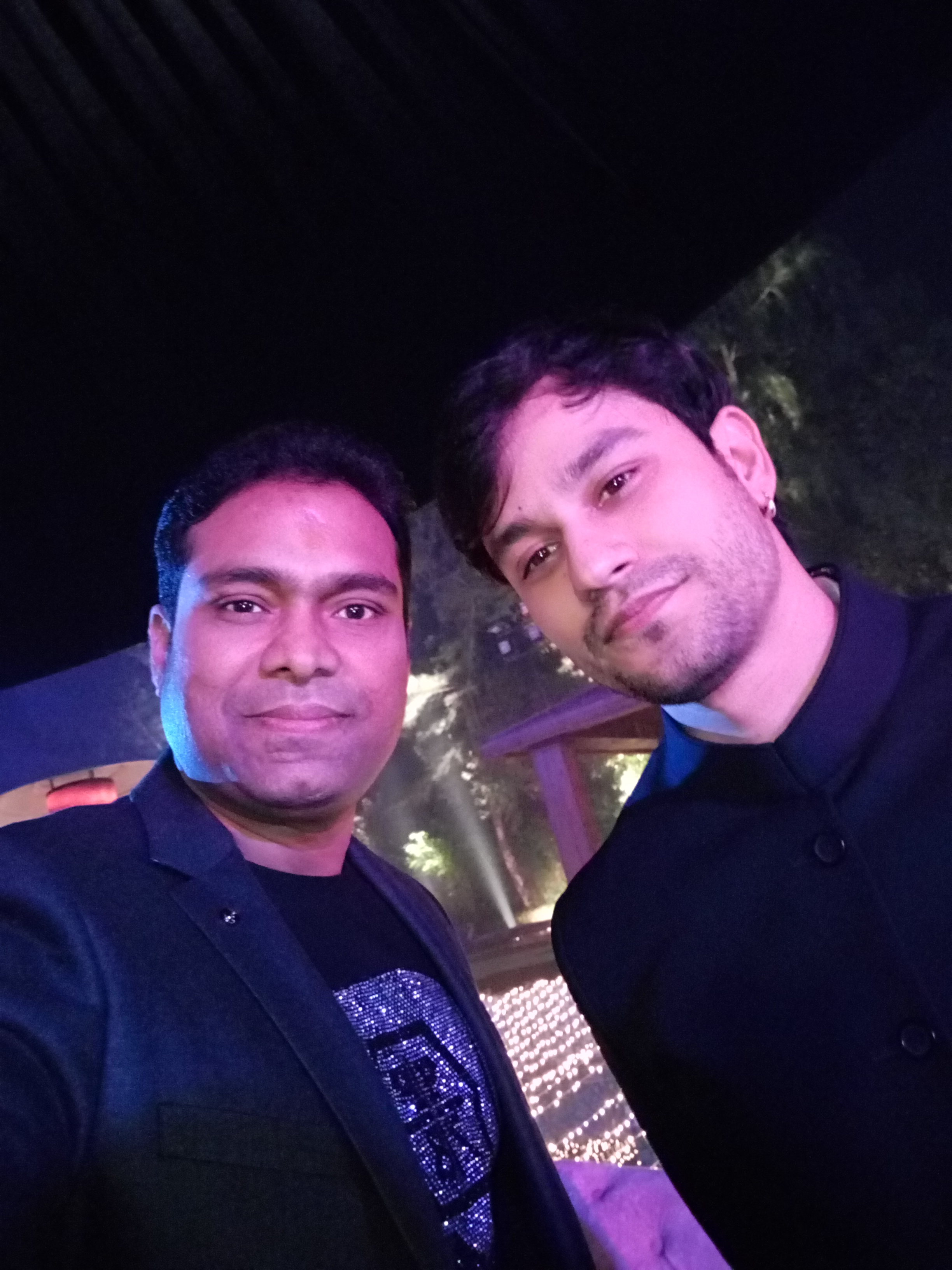 Vikas Gautam with a celebrity guest