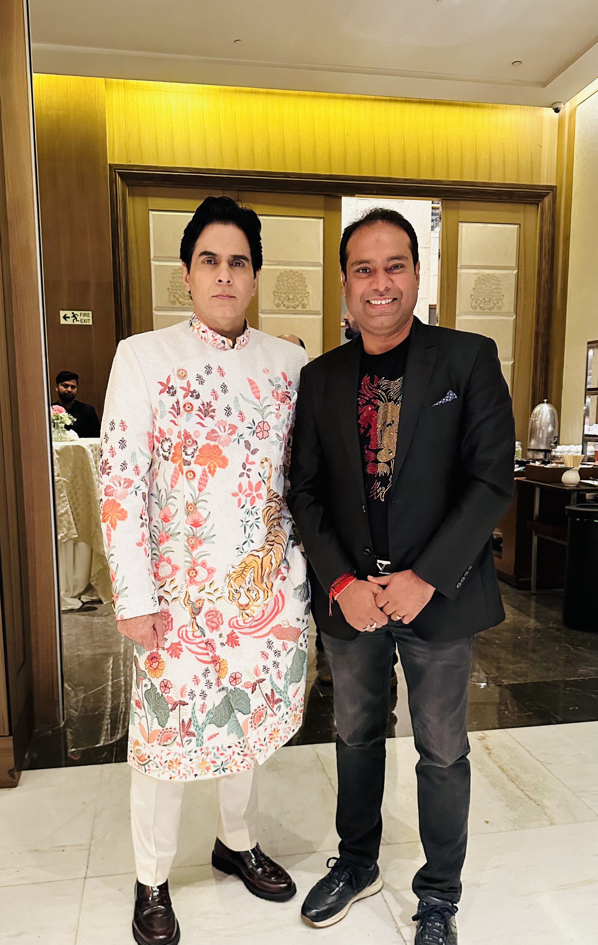 Vikas Gautam with a celebrity guest