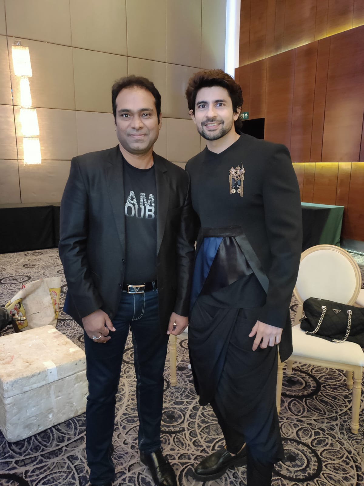 Vikas Gautam with a celebrity guest