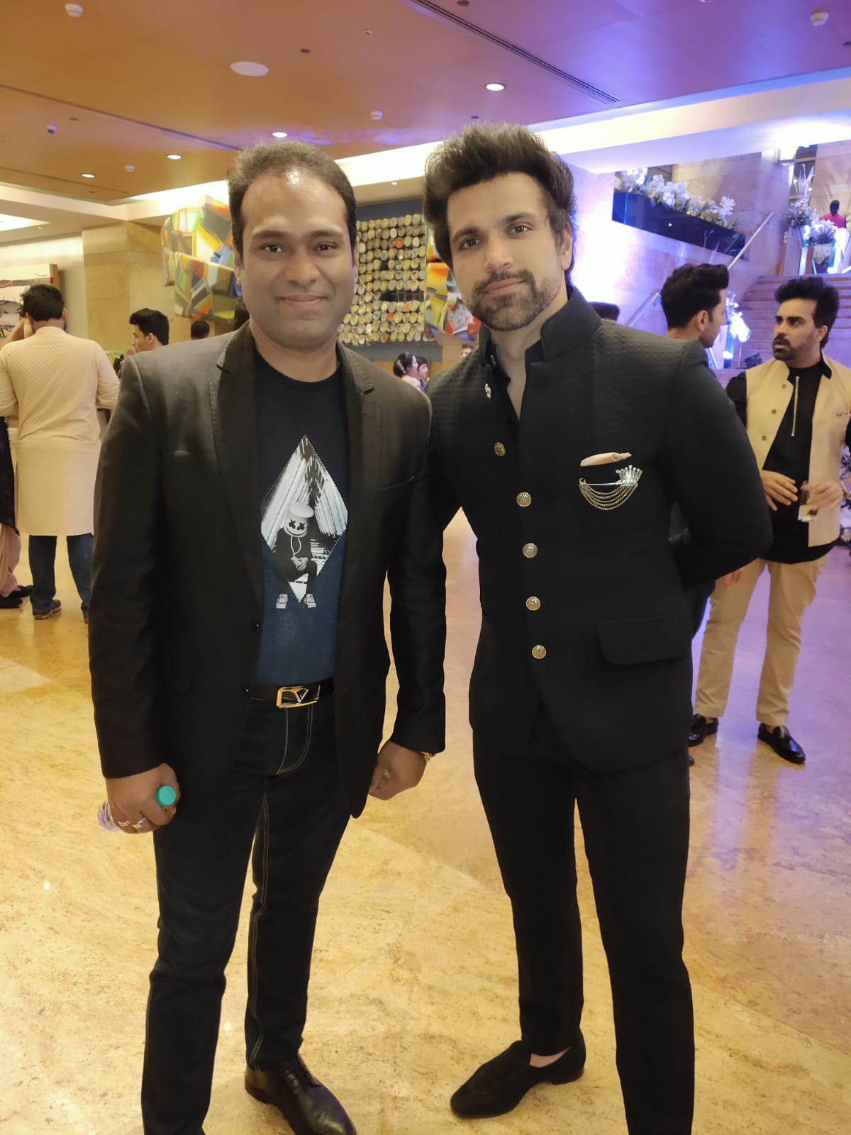 Vikas Gautam with a celebrity guest