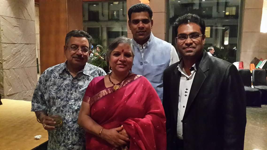 Vikas Gautam with a celebrity guest