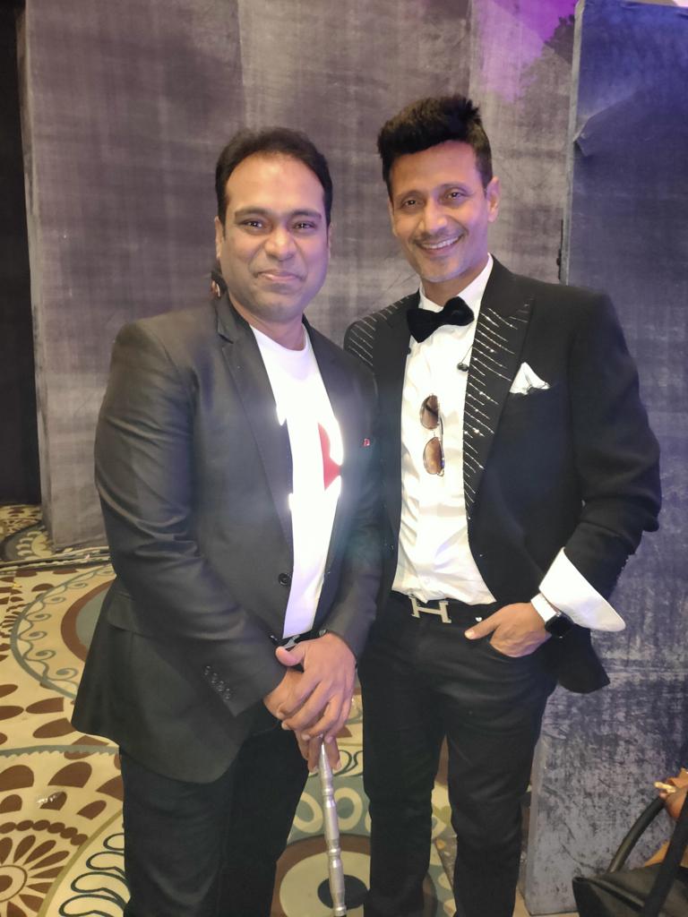 Vikas Gautam with a celebrity guest