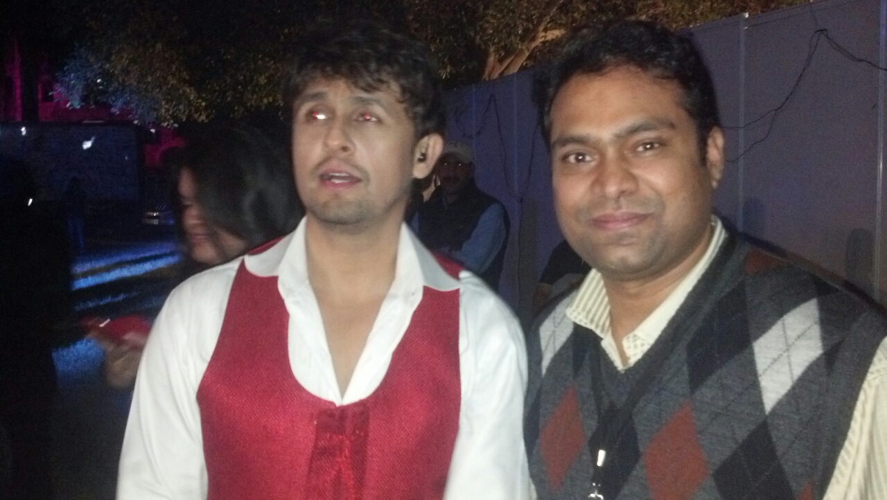 Vikas Gautam with a celebrity guest