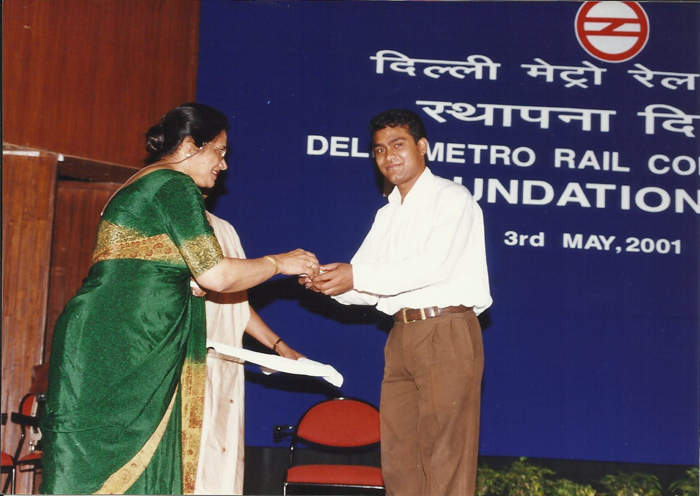 Vikas Gautam with the Metro Director